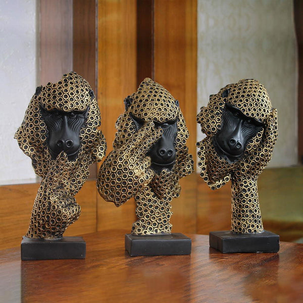 Gandhis Golden Trio Set - The Earth Store - home decor